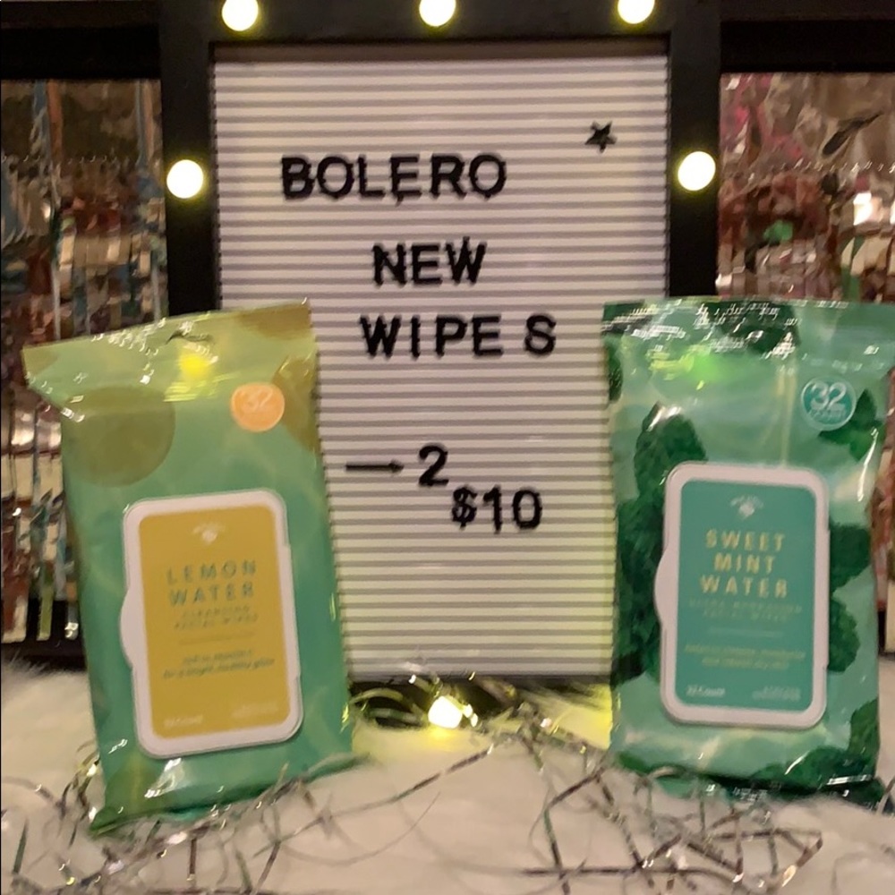 BOLERO, facial wipes , NEW 😊